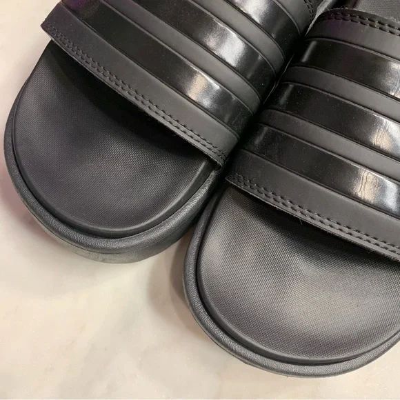 adidas Black Slide Sandals - Picture 7 of 10